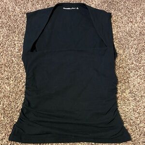 Abercrombie & Fitch Black Ruched Top